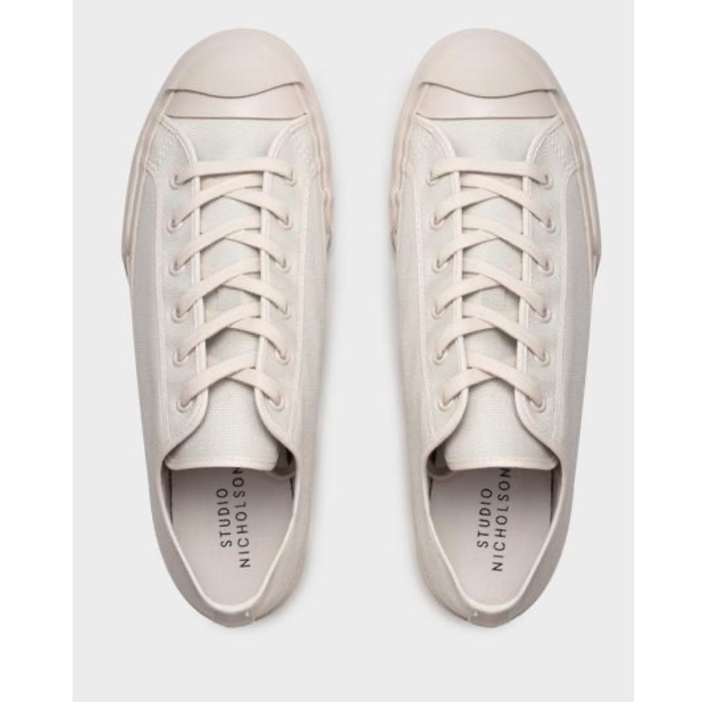 Studio Nicholson Unisex Dove Canvas Sneakers - Picture 2 of 8